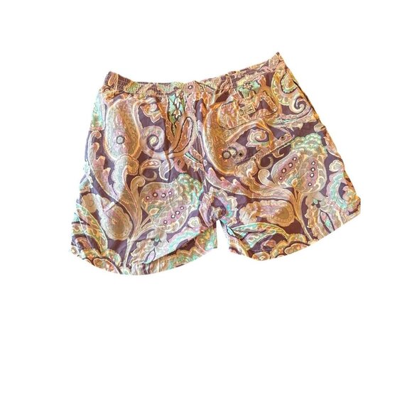 Polo Ralph Lauren Purple Paisley Print Swim Shorts XXL Preppy Beach - Picture 2 of 7
